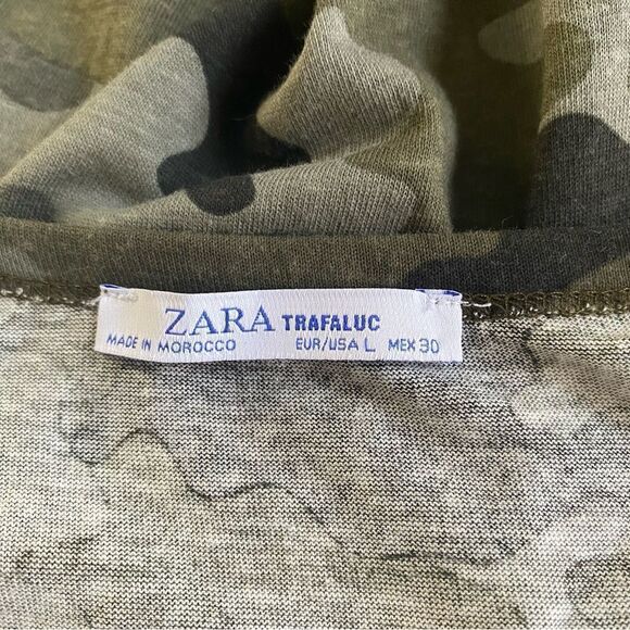 Zara camo Tee Size L - Picture 3 of 3